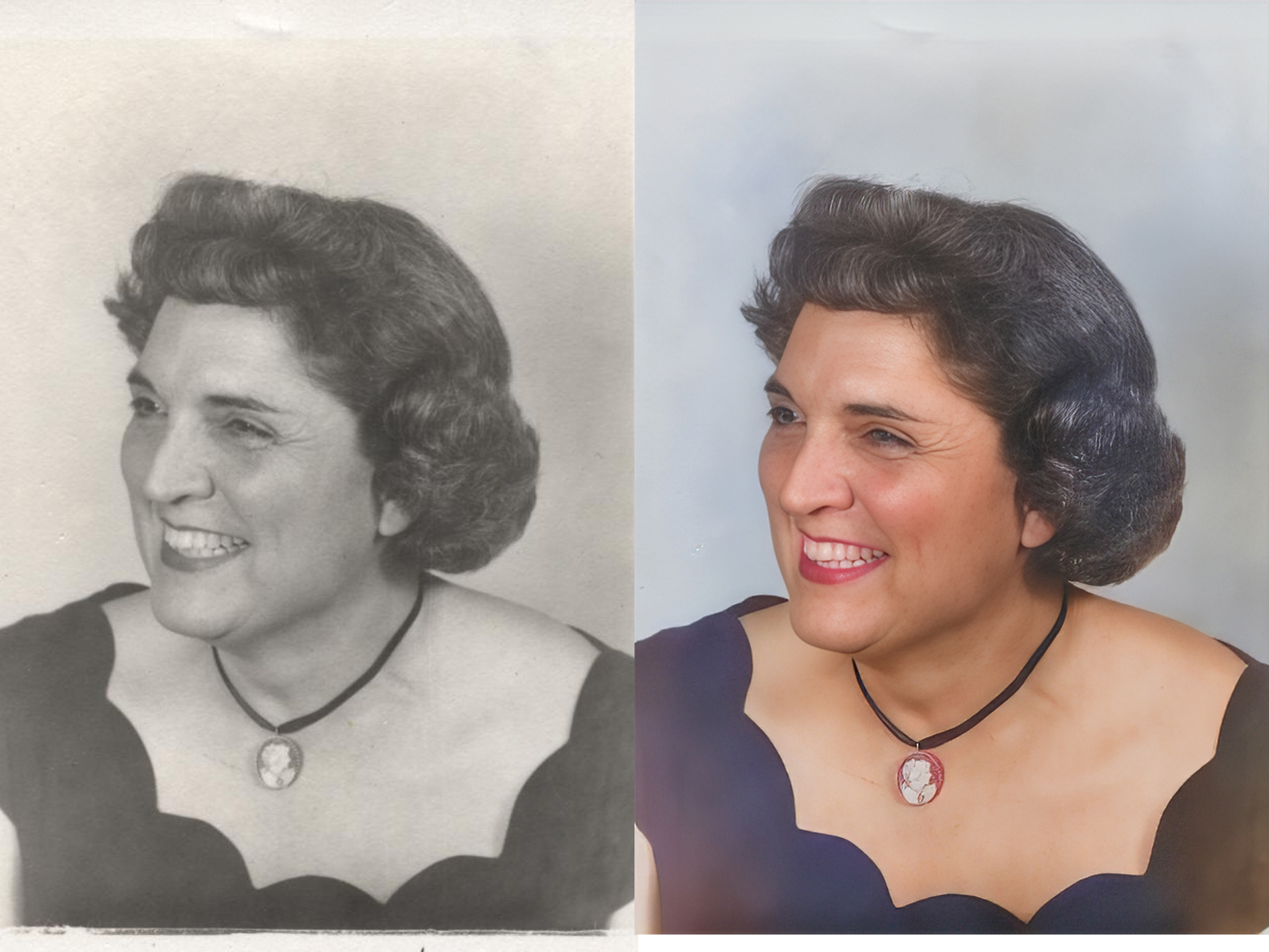 Photo Restoration Example - Louise Hill